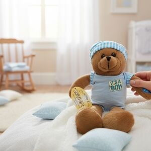 Brite Spots Baby Boy Teddy Bear Musical Its A Boy 11 Inch Plush Chantilly Lane